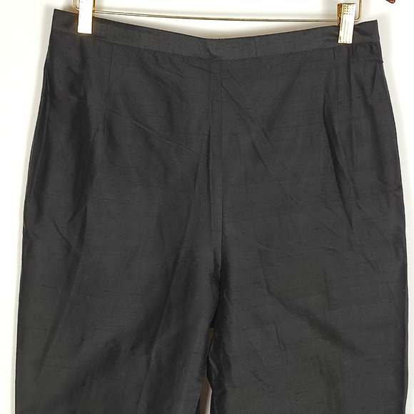 EUC VTG 100% Silk Nira Nira NY Designer Black 2-Piece Suit Embroidered Size XL - Picture 10 of 16